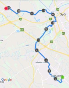 BÚ 2018,  6. nap: Győrújbarát - Győr - Abda